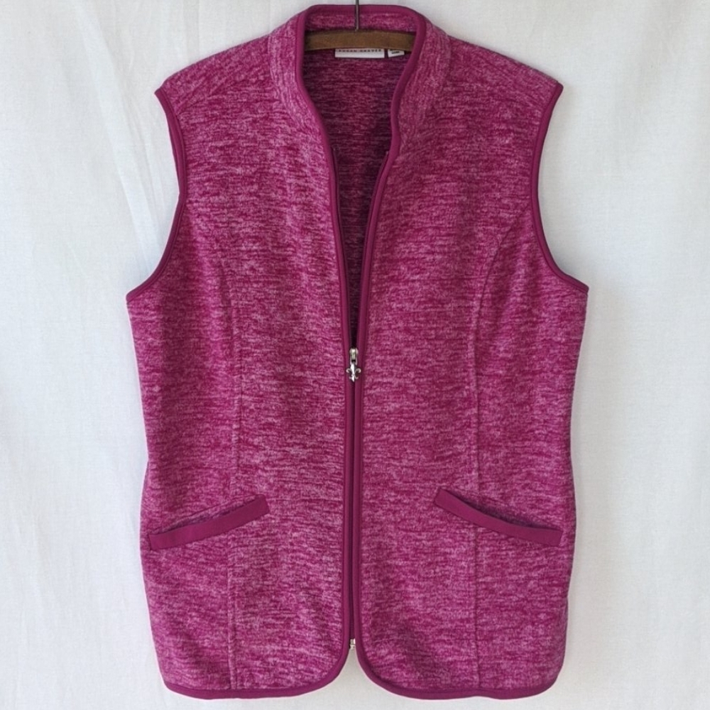 Susan Graver Pink Fleece Vest, sz: M
